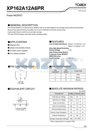 XP162A12A6PR_1 datasheet - Power MOSFET