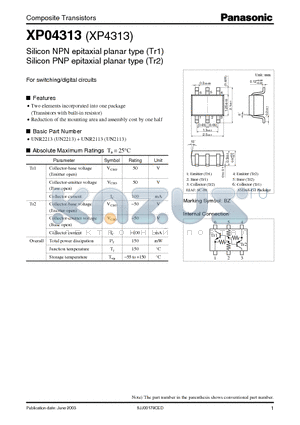 XP4313 datasheet - Composite Transistors