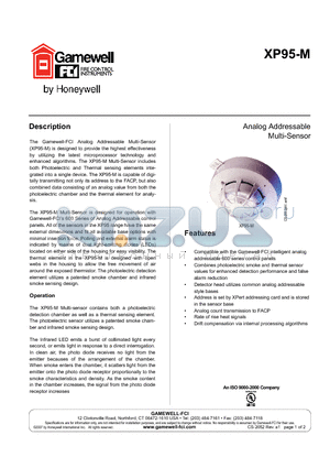 XP95-B4 datasheet - Multi-Sensor