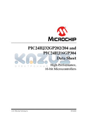 PIC24HJ32GP202_11 datasheet - High-Performance, 16-bit Microcontrollers