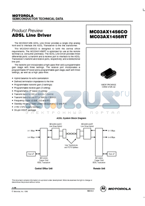 MC03AX1456CO datasheet - ADSL Line Driver