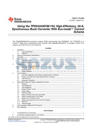 TPS53353EVM-744 datasheet - Synchronous Buck Converter With Eco-mode Control Scheme