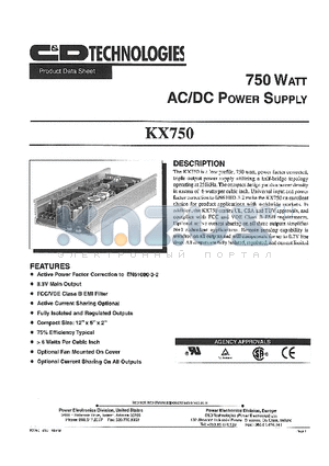 TPS_KX750 datasheet - AC/DC Power Supply