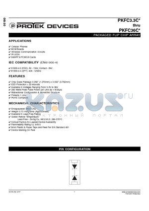 PKFC3.3C datasheet - PACKAGED FLIP CHIP ARRAY
