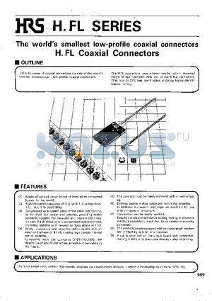 H.FL-1 datasheet - THE world smallest low-profile coaxial connectors