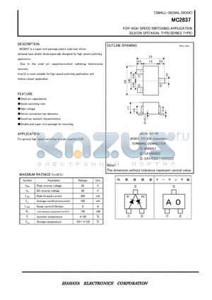 MC2837 datasheet - FOR HIGH SPEED SWITCHING APPLICATION SILICON EPITAXIAL TYPE(SERIES TYPE)