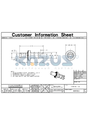 H2072ZL1 datasheet - TERMINAL LUG