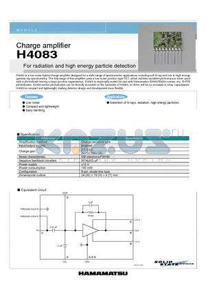 H4083 datasheet - Charge amplifier