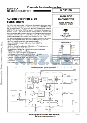 MC33198D datasheet - Automotive High Side TMOS Driver