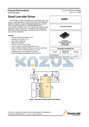 MC33385VW datasheet - Quad Low-side Driver