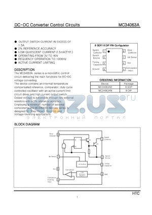 MC34063AD datasheet - DC-DC Converter Control Circuits