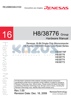 H8/38773 datasheet - 12 Input / 9 Output Video Switch Matrix with Input Clamp, Input Bias Circuitry, and Output Drivers