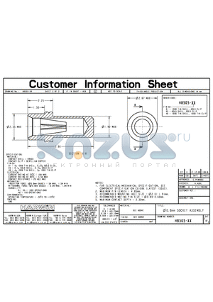 H8505-46 datasheet - 0.8mm SOCKET ASSEMBLY