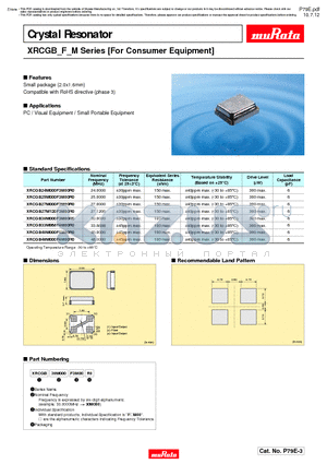 XRCGB30M000F3M00R0 datasheet - XRCGB_F_M Series [For Consumer Equipment]