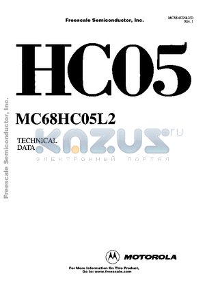MC68HC05L2B datasheet - High-density complementary metal oxide semiconductor (HCMOS) microcontroller unit