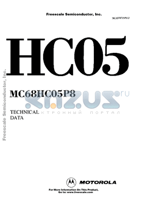 MC68HC05P8 datasheet - HCMOS MICROCONTROLLER UNIT