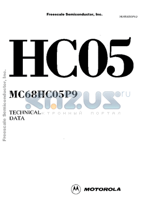 MC68HC05P9DW datasheet - HCMOS MICROCONTROLLER UNIT