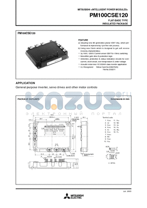 PM100CSE120_05 datasheet - FLAT-BASE TYPE INSULATED PACKAGE