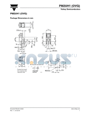 PM2UH1 datasheet - Package Dimensions in mm