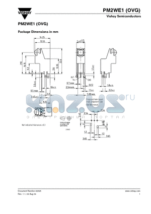 PM2WE1OVG datasheet - Package Dimensions in mm