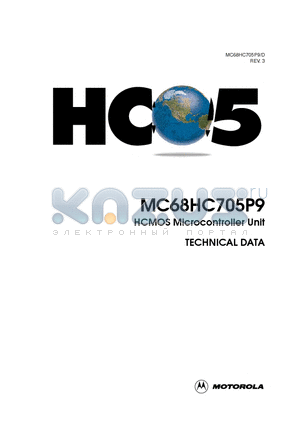 MC68HC705P9 datasheet - HCMOS Microcontroller Unit