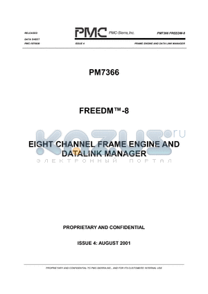 PM7366-PI datasheet - FRAME ENGINE AND DATA LINK MANAGER