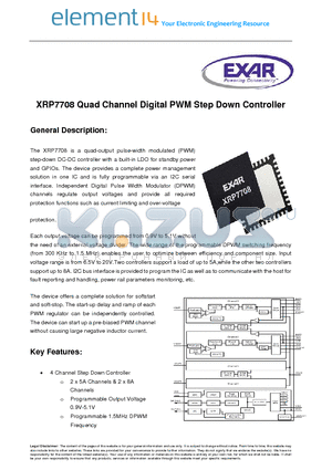 XRP7708_10 datasheet - Quad Channel Digital PWM Step Down Controller