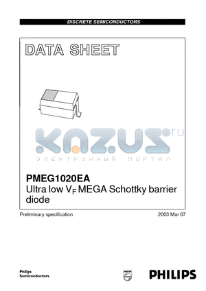PMEG1020EA datasheet - Ultra low VFMEGA Schottky barrier diode