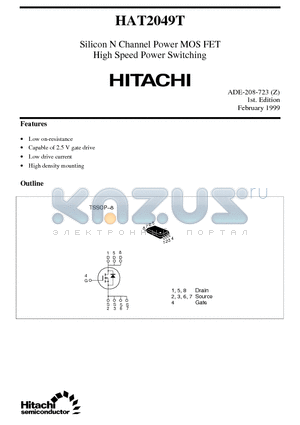 HAT2049T datasheet - Silicon N Channel Power MOS FET High Speed Power Switching