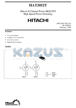 HAT2052T datasheet - Silicon N Channel Power MOS FET High Speed Power Switching