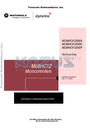 MC68HC912D60C datasheet - Microcontrollers