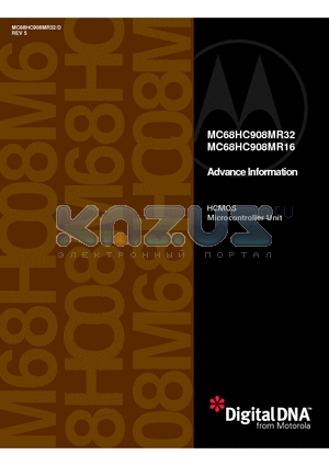 MC68HC908MR16 datasheet - HCMOS Microcontroller Unit