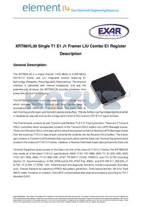 XRT86VL30_10 datasheet - Single T1 E1 J1 Framer LIU Combo E1 Register Description