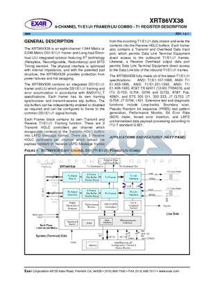 XRT86VX38IB329 datasheet - 8-CHANNEL T1/E1/J1 FRAMER/LIU COMBO - T1 REGISTER DESCRIPTION