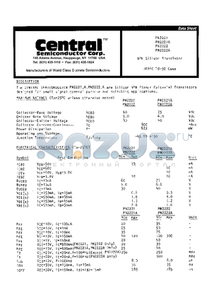 PN2222 datasheet - NPN SILICON TRANSISTOR