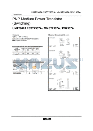 PN2907A datasheet - PNP Medium Power Transistor (Switching)