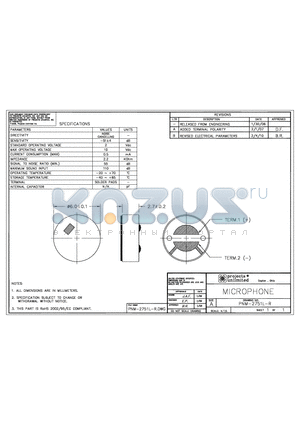 PNM-2751L-R datasheet - MICROPHONE