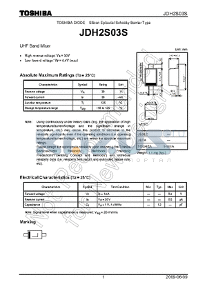 JDH2S03S datasheet - UHF Band Mixer