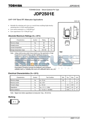 JDP2S01E_07 datasheet - UHF~VHF Band RF Attenuator Applications