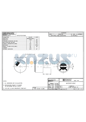 POM-5246P-R datasheet - MICROPHONE