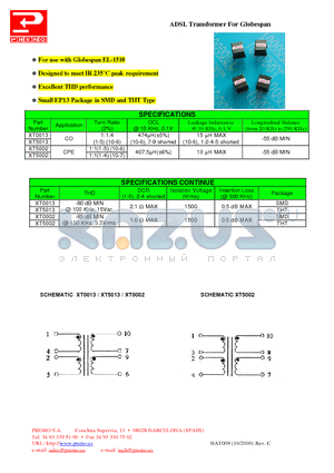 XT5013 datasheet - Excellent THD performance