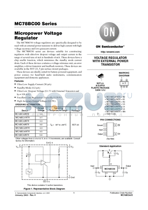 MC78BC00 datasheet - Micropower Voltage Regulator