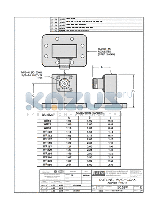 XXX-253X-XX datasheet - OUTLINE, W/G-COAX ADAPTER TYPE-N