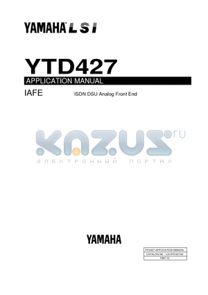 YTD427 datasheet - ISDN DSU Analog Front End