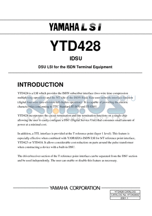 YTD428 datasheet - DSU LSI for the ISDN Terminal Equipment