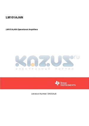 JL101ABPA datasheet - LM101AJAN Operational Amplifiers