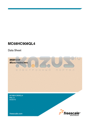 MC908QL4MDTE datasheet - M68HC08 Microcontrollers
