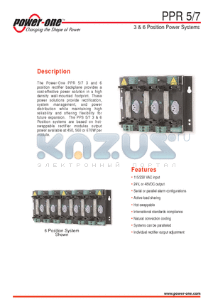 PPR5 datasheet - 3 & 6 Position Power Systems
