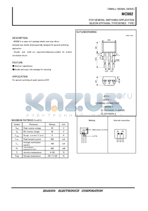 MC982 datasheet - SMALL-SIGNAL DIODE