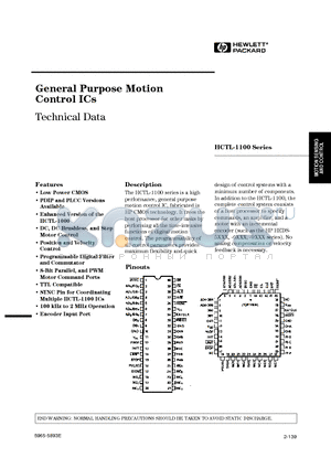 HCTL-1100 datasheet - General Purpose Motion Control ICs